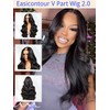 Nadula Yaki Wavy V Part Drawstring Wig Human hair with