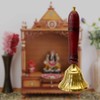 CRAFTSMAN 14 cm Hindu Pooja Puja Brass Bell With Wooden