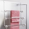 iDesign York Metal Over the Shower Door Towel Rack, Hooks