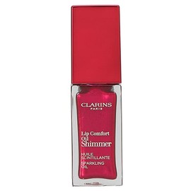 Clarins Comfort Lip Oil, Shimmer, 0.2 oz (7 g), Lip Gloss 07, Red Hot (Stock)