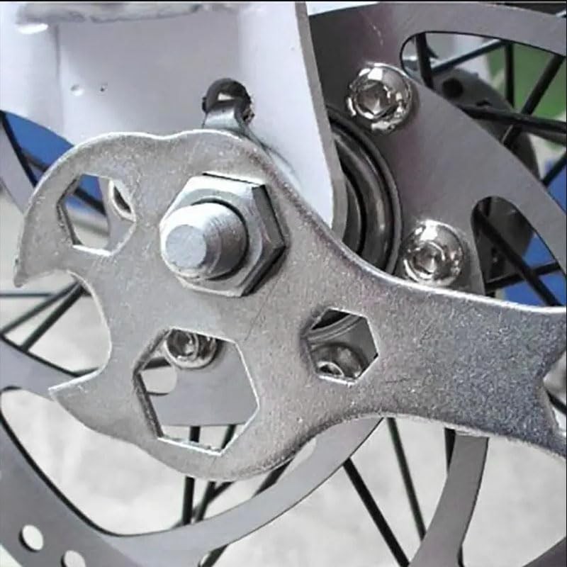 AYLIFU 2 PCS Multi-Hole Bicycle Wrench Steel Galvanized Mountain Bike