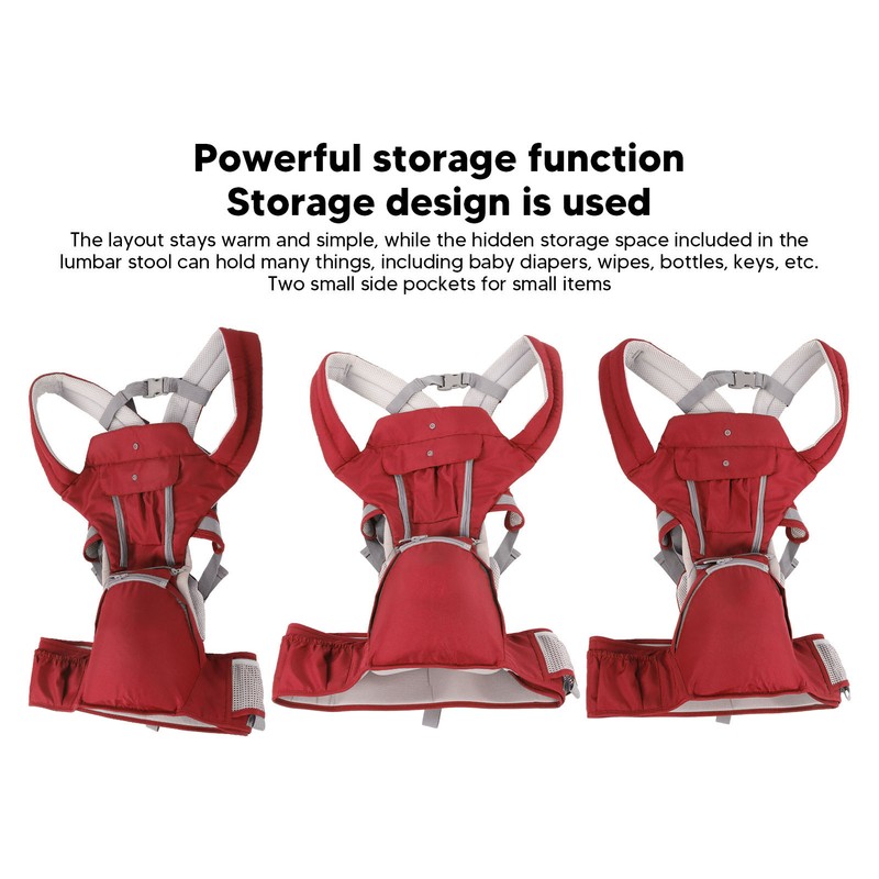 Baby Carrier with Hip Seat Ergonomic Breathable Comfortable Multifunctional Baby
