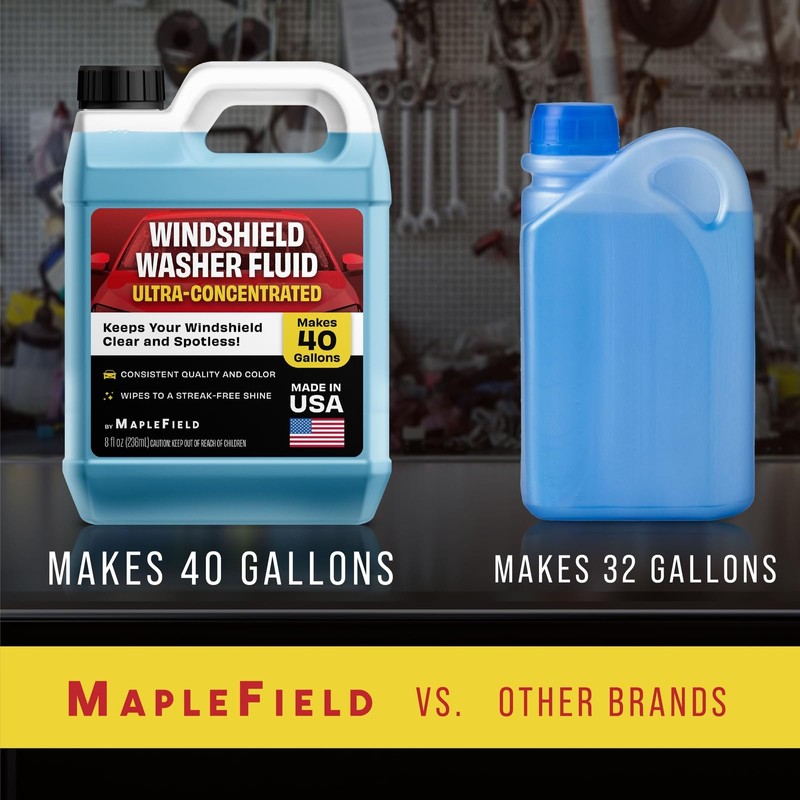 Maplefield Windshield Washer Fluid Concentrate - 8 Fl Oz, Makes