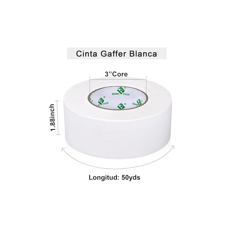 BOMEI PACK Cinta Gaffer (Blanca)