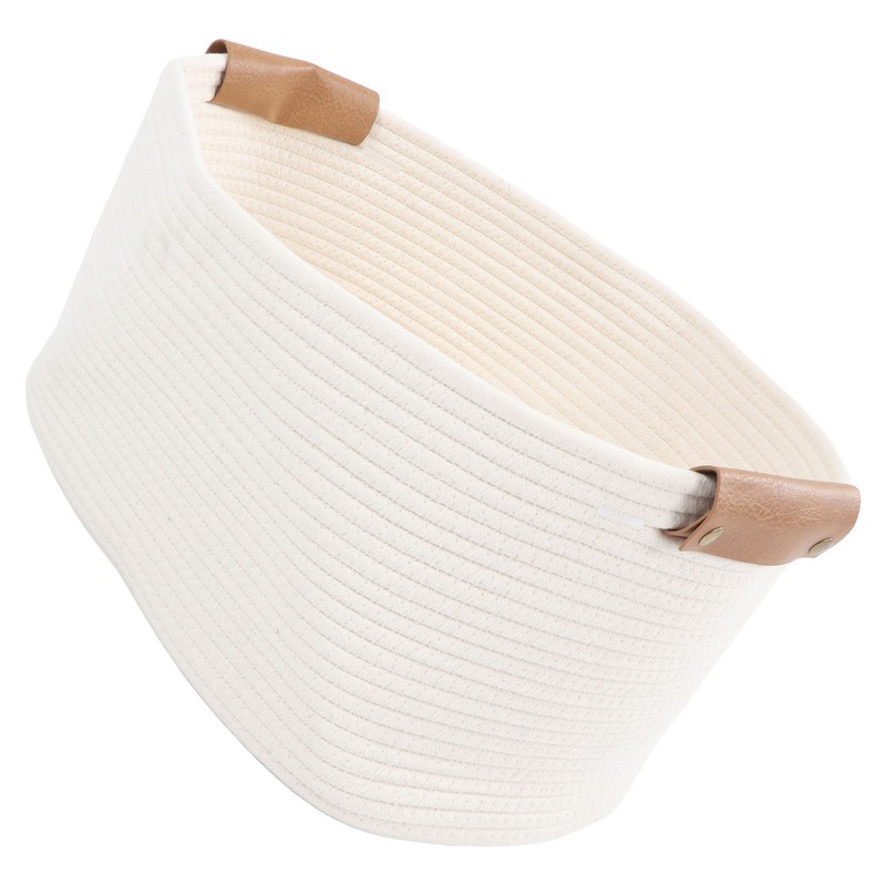 Cotton Rope Basket Large Capacity Multifunction Rope Woven Blanket Basket