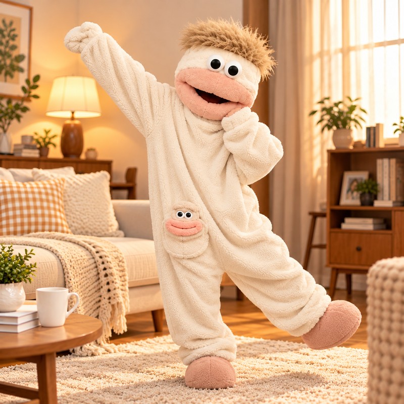 Monster Onesie Pajamas for Cozy Lounging – Thickened Fleece Jumpsuit