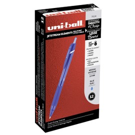 Jetstream Elements Ballpoint Pens, Medium Point (1.0mm), Blue, 12 Count