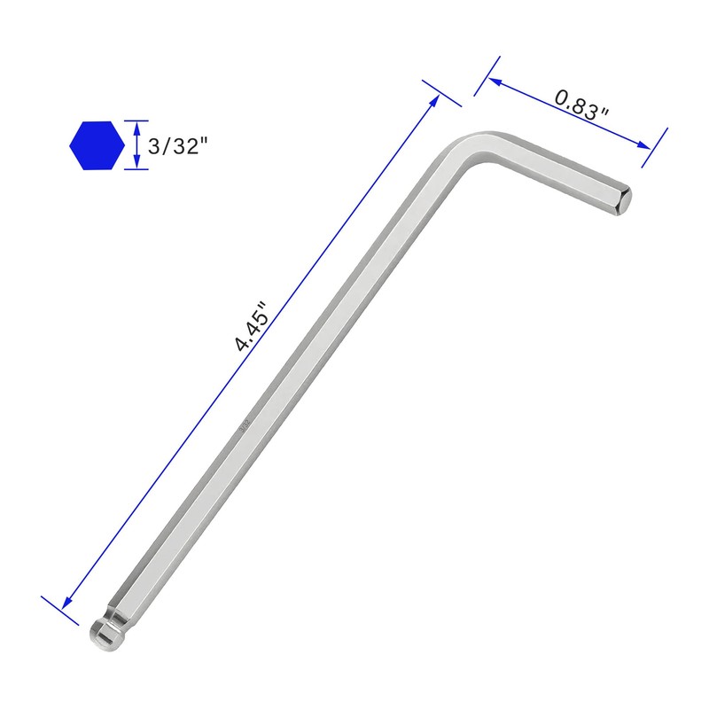FOCMKEAS 3/32 Inch Ball End Hex Key Allen Wrench, SAE