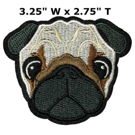 Canine 3.25" Embroidered Patch DIY Iron-on or Sew-on Decorative Applique Paw Print Labrador Lab Retriever German Shepherd Bulldog Beagle Poodles Dachshunds Cat Tiger Lion