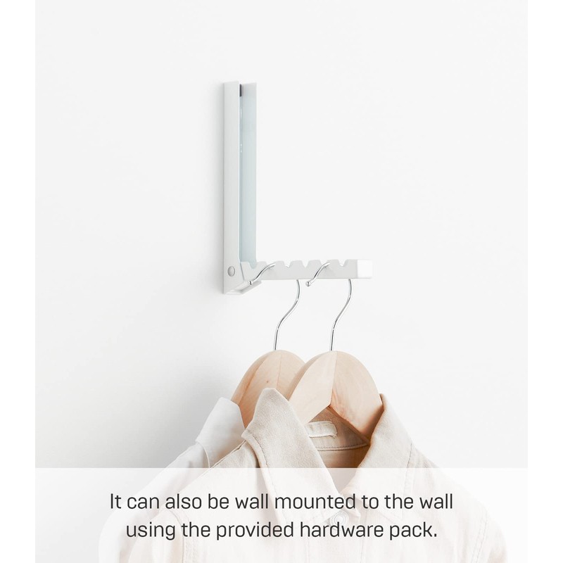 YAMAZAKI 'Smart' 7161 Collapsible Door Hook, White, for Doors Up