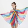 Nuofengkudu Ladies Rainbow Long Scarves Chiffon Scarfs Soft Lightweight Thin