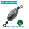 Uenhoy 10 Pcs Fishing Weights Inline Trolling Fishing Sinker Tackle