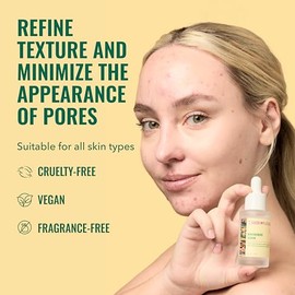 Good Molecules Niacinamide Serum 75ml - 10 Niamcinamide Balancing B3 Facial Serum for Acne, Enlarged Pores, Tone, Texture, Brightening, and Hydrating 