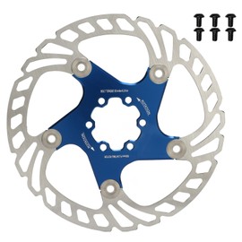 Mountain Bike Floating Disc Brake Rotor 6 Bolts Heat Dissipation Bike Disc Brake Rotor Blue 180mm / 7.09in