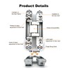 VOLUKA 2 Pack Hidden Door Hinges, 6 inch 3-Way Adjustable
