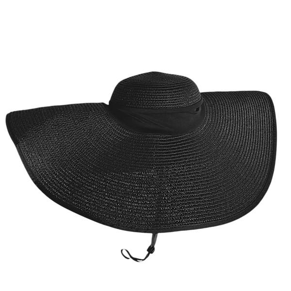 SHEfitsME Satin-Lined Stretchy, Packable Beach Hat with Removable Chin Strap,