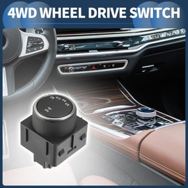 INFINAUTO 4WD Four Wheel Drive Switch, 4WD Transfer Case Switch 4X4 Selector Switch No.25878425 for GMC Yukon 2008-2014 Black, 1 Pc