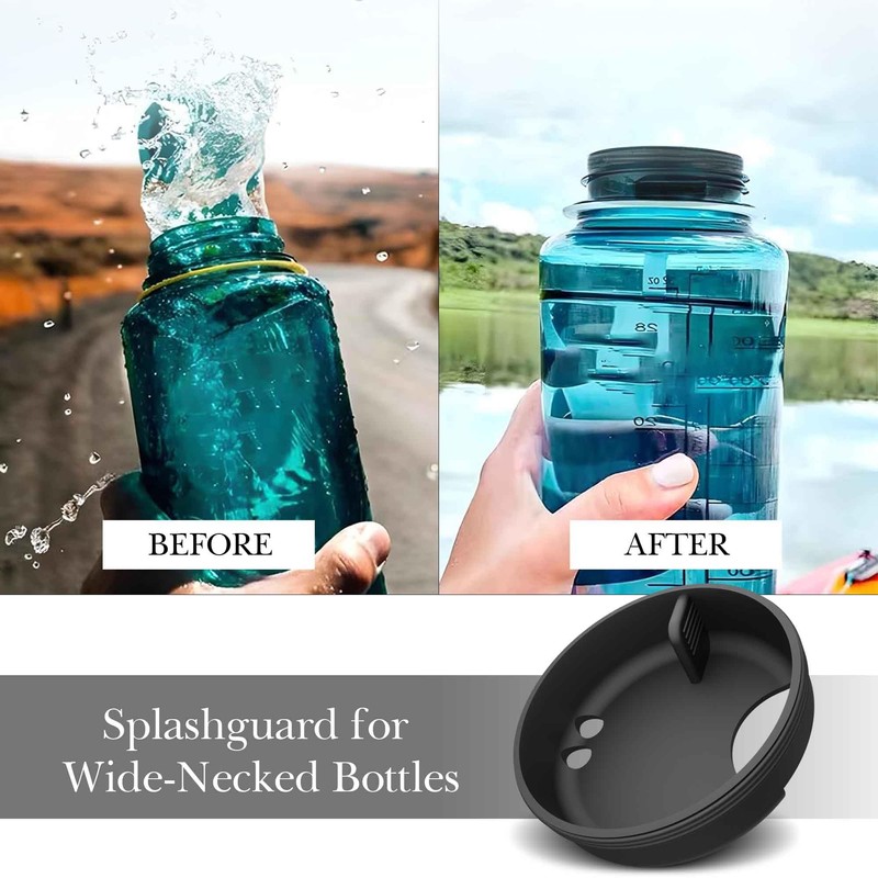 Linkidea 4 Pack Water Bottle Silicone Splashguard Compatible with Nalgene