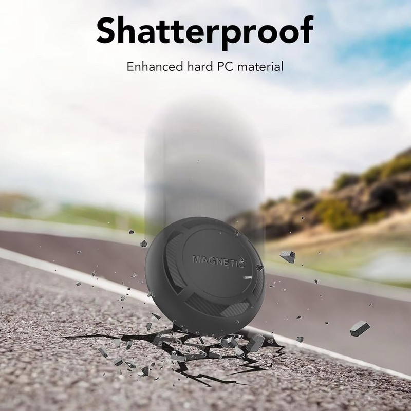 Magnetic AirTag Case, Waterproof TPU Protective Holder with Adhesive Metal