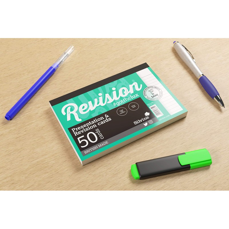 Luxpad A6 Gluebound Revision & Presentation Cards - White. 50