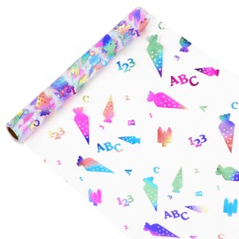 AUAUY Table Runner for First Day of School Decoration Table Runner Sugar Bags 123 ABC Tablecloth Girls Boys 5 m x 28 cm