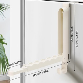 Portable Folding Clothes Drying Rack Over The Door Hooks Hanger Retractable Towel Racks Space Saving Hanging Storage Hanger Laundry Rack for Travel, Behind Back of Door, Bathroom, Coat, Bag