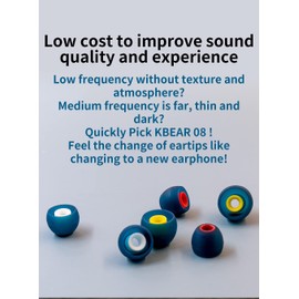 Keephifi Earphones KBEAR 08 Silicone Eartips 12PCS/6 Pairs,Noise Reduction Earbud Tips, in Ear Monitors Tips with Vocal Enhancement, Replacement Rubber Tips for Headphones (KB08 Colors)