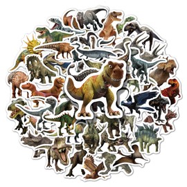 Aiekule 2022 Dinosaur Stickers 50 Pcs Water Bottle Stickers Vinyl Vsco Waterproof Cute Aesthetic Realistic Laptop Luggage Skateboard Stickers Gift for Kids Boys and Teens