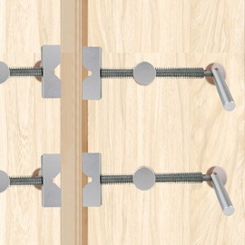 QXLXS 2 x Woodworking Bench Hooks, 20 mm Table Workbench Clamp, Stainless Steel Table Planer Stop Bench Dog Clamp for Planer Bench, Quick Fixed Clamp Brass Attachment Vice, Desk Clip