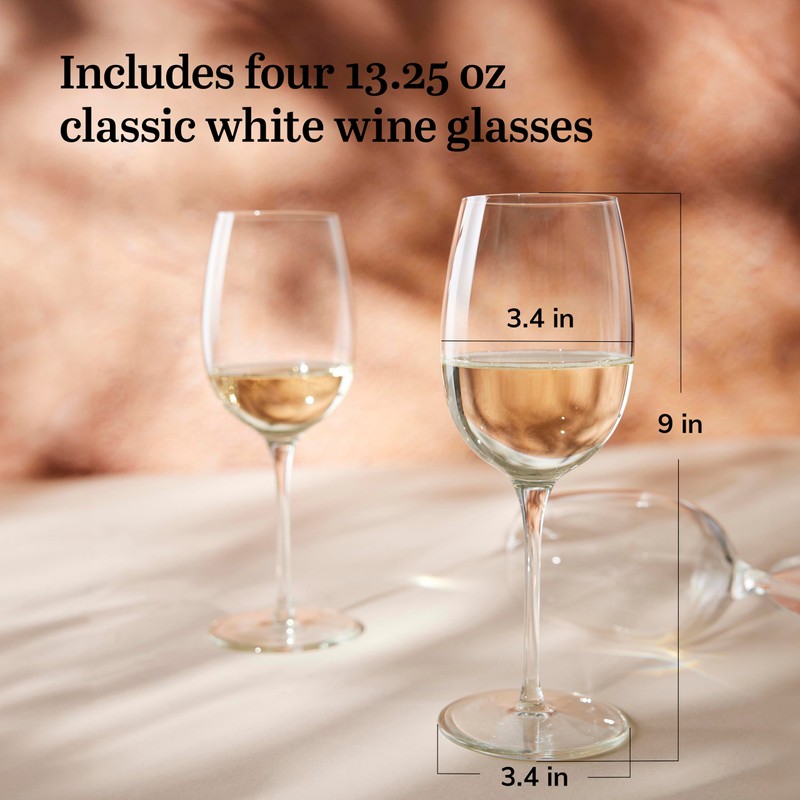 Libbey 4 Piece Signature Kentfield Classic White Wine Set, 13