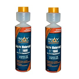 Inox® Petrol Lead Replacement 1:1000, 2 x 250 ml - Fuel Additive for Older Petrol Engines Against Power Loss and Engine Damage
