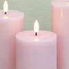 Girimax Pink Flameless Pillar Candles with Remote, LED Candles Battery