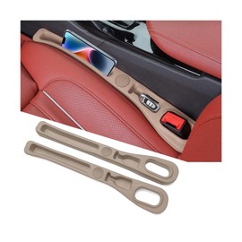 TSUGAMI Car Seat Gap Filler, 2PCS Vehicle Gap Filling Between Seat & Center Console for Stop Things Dropping, Auto Interior Crevice Blocker Accessories, Universal for SUV Sedan Truck (Beige)