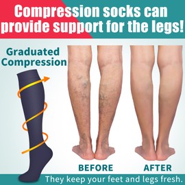 Laite Hebe 4 Pairs-Compression Socks for Women&Men Circulation-Best Support for Nurses,Running,Athletic