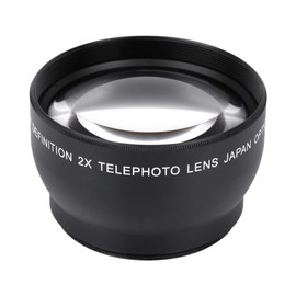 52mm Camera Lens, 2X Magnification HD Teleconverter for 52mm Mount Camera, Waterproof Optical Glass Conversion for Photography