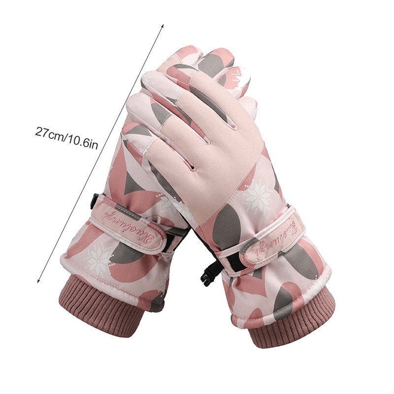 Ski Gloves Autumn and Winter Warm Cycling Gloves Girls Outdoor