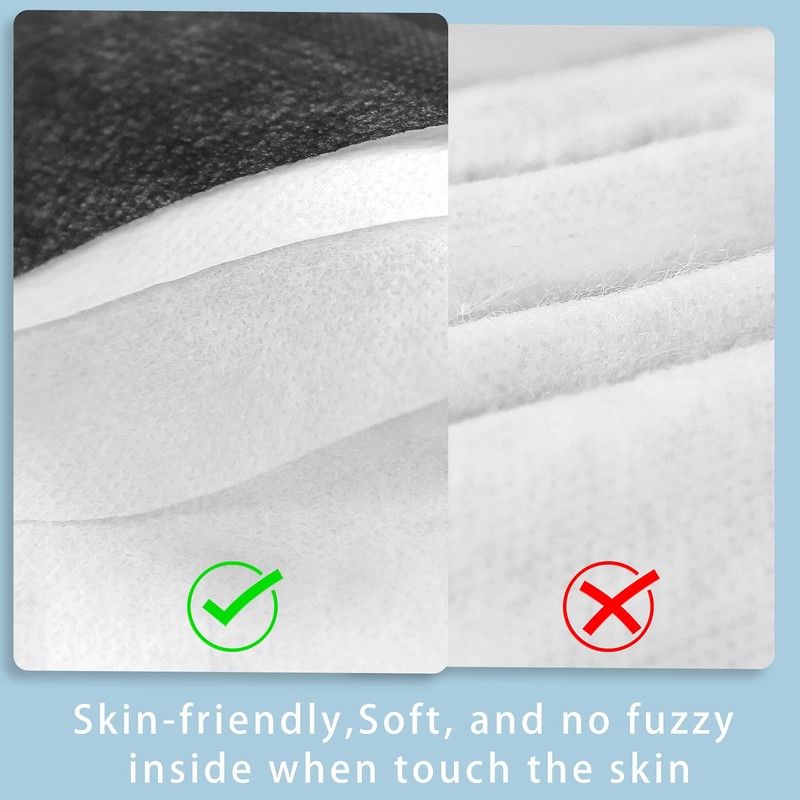 Black Masks Disposable, Black Face Masks for Adults - 4