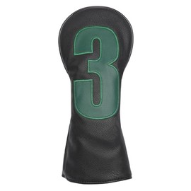 SHABIER Black Golf Headcover with No.3 Design for Golf #3 Club