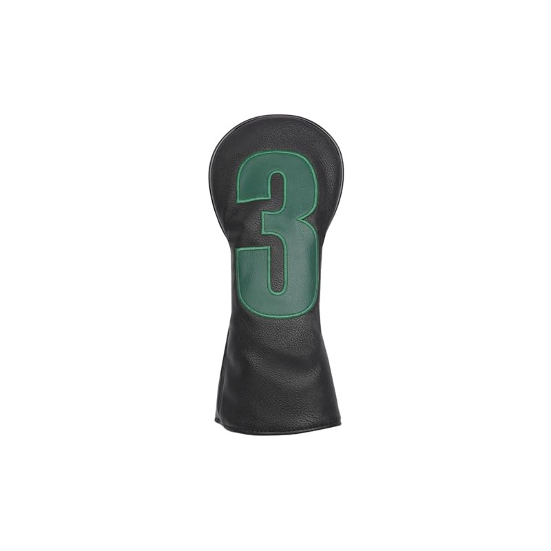 SHABIER Black Golf Headcover with No.3 Design for Golf #3