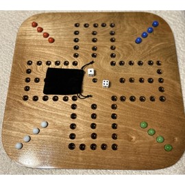 Hand Made Aggravation Board, Economy Edition, EARLY AMERICAN (EA-4), Four Player