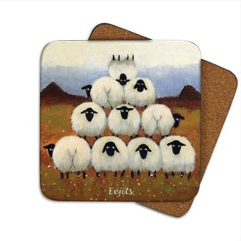 Eejits Coaster by Thomas Joseph - Funny Sheep