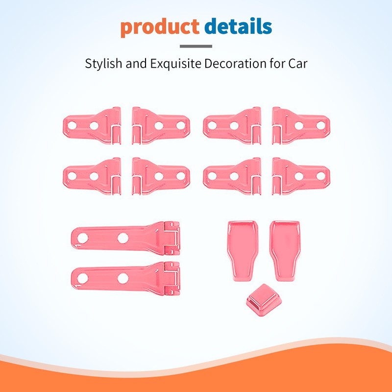 JeCar 13pcs Pink Full Set Door Hinge Cover Trim Overlay