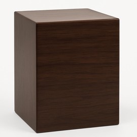 Wooden Cremation Urn for Human Ashes Adult Large Walnut Wood Urn Box TSA Travel Urn Modern Minimalist Memorial Burial Urn Holds 300 lb for Male Female Premium Decorative Funeral Box with Non-Slip Pads