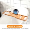 Unbranded Bamboo Extendable Bath Caddy Tray - Tub Rack, Wine