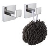 KOKOSIRI Bath Towel Hook Wall Mount Square Robe Hook Coat