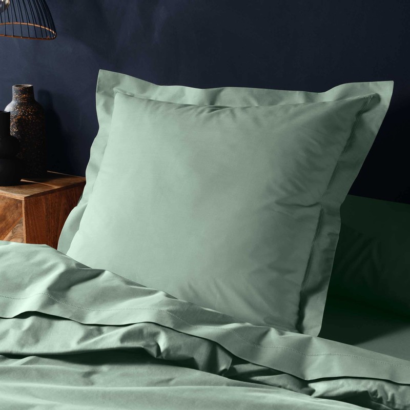 douceur d'intérieur, Lina Pillowcase 63 x 63 cm, Sage, 100%