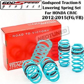 Godspeed (LS-TS-HA-0009) Traction-S Lowering Spring Set For Honda Civic 2012-2015 gsp set kit