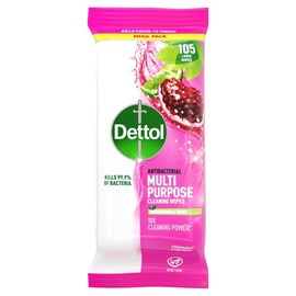 Dettol Antibacterial Cleaning Wipes Pomegranate & Lime 105s