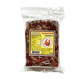 Mexart Tamarind Wet Seedless BlockSlab 14oz (400g) All Natural No added sugar Vegan Gluten Free Seedless, Pulpa de Tamarindo Natural Sin Semilla, 14 oz, 14 Ounce (Pack of 1)