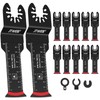 JTWEB Extra Long Oscillating Saw Blades - 12PCS Arc-Shaped Edge